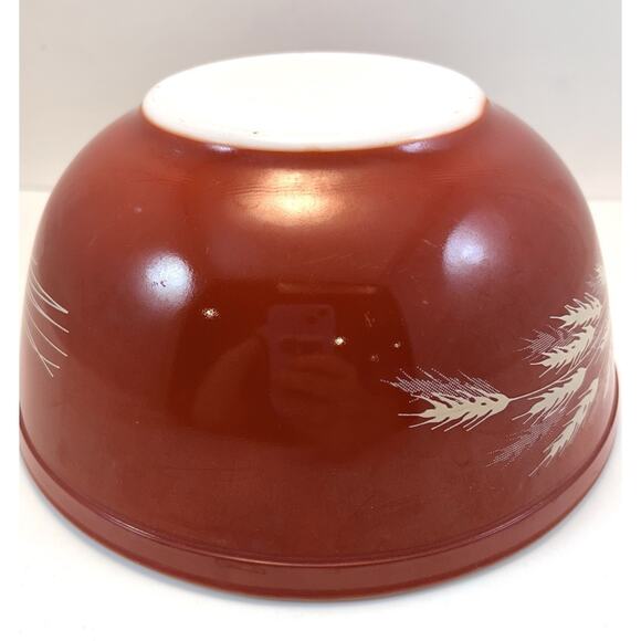 Vintage Pyrex 403 Autumn Harvest Wheat Mixing Nesting Bowl 2.5 L Liter Quart USA - Picture 11 of 16